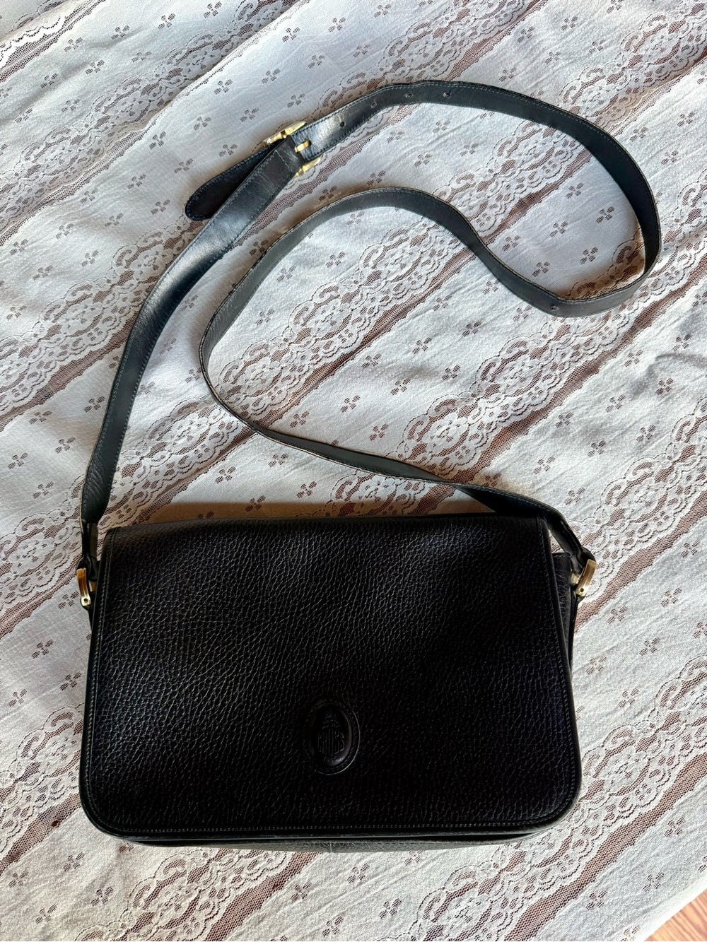 Mark Cross Vintage Pebbled Italian Leather Crossbody